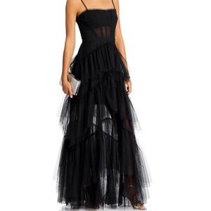BCBGMaxAzria Tulle Corset Essential Gown